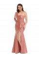 Affordable Cascade Ruffle One Shoulder Bustier Formal Silky Satin Mermaid Bridesmaid Dress / Prom Dress UK