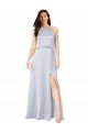 Affordable Halter Neck Formal Silky Satin Bridesmaid Dress with Strappy Back UK