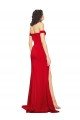 Affordable Off the Shoulder Sweetheart Bustier Style Formal Silky Satin Bridesmaid Dress / Prom Dress with Side Split UK