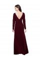 Affordable Long Sleeves Spandex Bridesmaid Gown with Front Slit UK