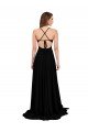 Affordable High Slit Open Back Long Formal Spandex Bridesmaid Dress / Prom Dress with Lined Crossover Bust UK