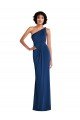 Affordable Grecian Inspired One Shoulder Twist Draped Maxi Spandex Bridesmaid Dress / Prom Dress UK