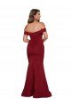 Affordable Off Shoulder Sleeves Sweetheart Neckline Long Formal Spandex Bridesmaid Dress / Prom Dress UK