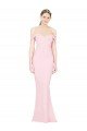 Affordable Full Length Off the Shoulder Bridesmaid Dress / Prom Dress with Twist Front UK