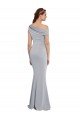 Affordable Off the Shoulder Asymmetrical Mermaid Formal Crepe Bridesmaid Dress / Prom Dress UK