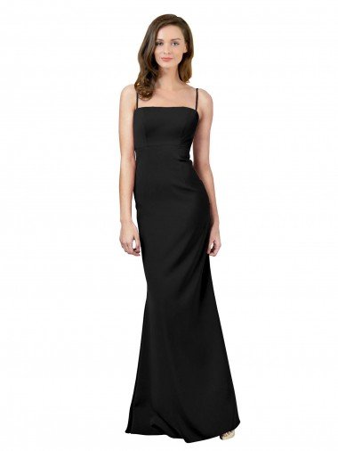 Affordable Fit and Flare Slim Formal Crepe Bridesmaid Dress / Prom Dress with Cutout Back UK