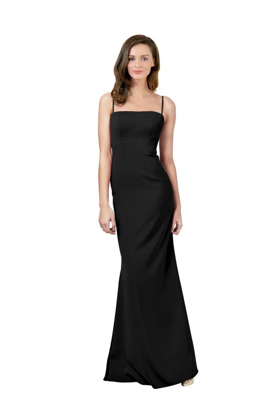 Affordable Fit and Flare Slim Formal Crepe Bridesmaid Dress / Prom Dress with Cutout Back UK