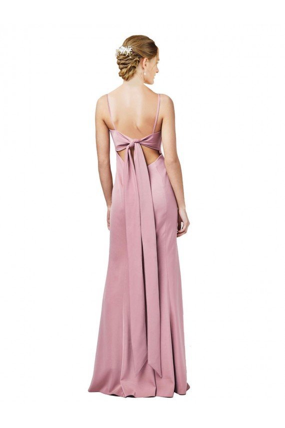 Affordable Fit and Flare Slim Formal Crepe Bridesmaid Dress / Prom Dress with Cutout Back UK