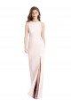 Affordable Diamond Cutout Back Trumpet Bridesmaid Dress / Prom Dress with Front Slit UK