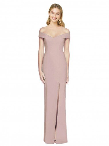 Affordable Off the Shoulder Criss Cross Back Trumpet Bridesmaid Dress / Prom Dress UK