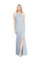 Affordable Full Length Sleeveless Halter Bridesmaid Dress / Prom Dress with Keyhole Back UK