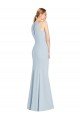 Affordable Full Length Sleeveless Halter Bridesmaid Dress / Prom Dress with Keyhole Back UK