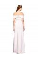 Affordable Criss Cross Off the Shoulder Formal Crepe Bridesmaid Dress / Prom Dress with Side Slit UK