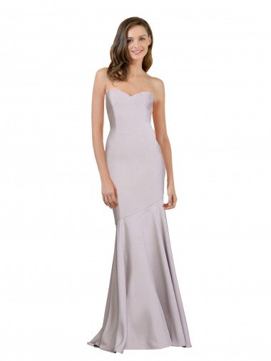 Affordable Crepe Mermaid Bridesmaid Dress / Prom Dress with Low Back UK