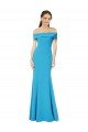 Affordable Off the Shoulder Formal Crepe Bridesmaid Dress / Prom Dress with Fitted Silhouette UK