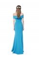 Affordable Off the Shoulder Formal Crepe Bridesmaid Dress / Prom Dress with Fitted Silhouette UK