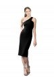 Affordable One Shoulder Short Formal Crepe Cocktail Length Bridesmaid Dress / Prom Homecoming Dress UK