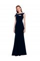 Affordable Sleeveless Formal Crepe Mermaid Bridesmaid Dress / Prom Dress with Side Slit UK