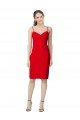 Affordable Sleeveless Sheath Sweetheart Neckline Formal Crepe Bridesmaid Dress / Prom Homecoming Dress UK