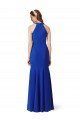 Affordable Halter V-Neck Long A-Line Formal Crepe Bridesmaid Dress / Prom Dress UK