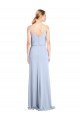 Affordable Feminine Cowl Neck Slim Floor Length Stretch Formal Crepe Bridesmaid Dress / Prom Dress UK