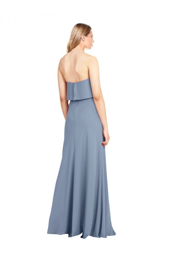 Affordable High Neck Sheath Sleeveless Stretch Formal Crepe Bridesmaid Dress / Prom Dress UK