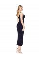 Affordable High Neck Spaghetti Straps Formal Crepe Short Cocktail Wrap Bridesmaid Dress / Prom Dress UK