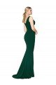 Affordable V-Neck Floor Length Long Formal Crepe Mermaid Bridesmaid Dress / Prom Dress UK