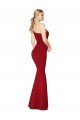 Affordable One Shoulder Long High Neck Sleeveless Mermaid Formal Crepe Bridesmaid Dress / Prom Dress UK