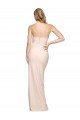 Affordable Full Length Low Back Strapless Formal Crepe Bridesmaid Dress / Prom Dress with Thigh High Side Split UK