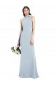 Affordable Halter Bow Neck Open Back Soft Full Length Trumpet Bridesmaid Dress / Prom Dress UK