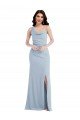 Affordable One Shoulder Draped Cowl Neck Maxi Bridesmaid Dress / Prom Dress UK