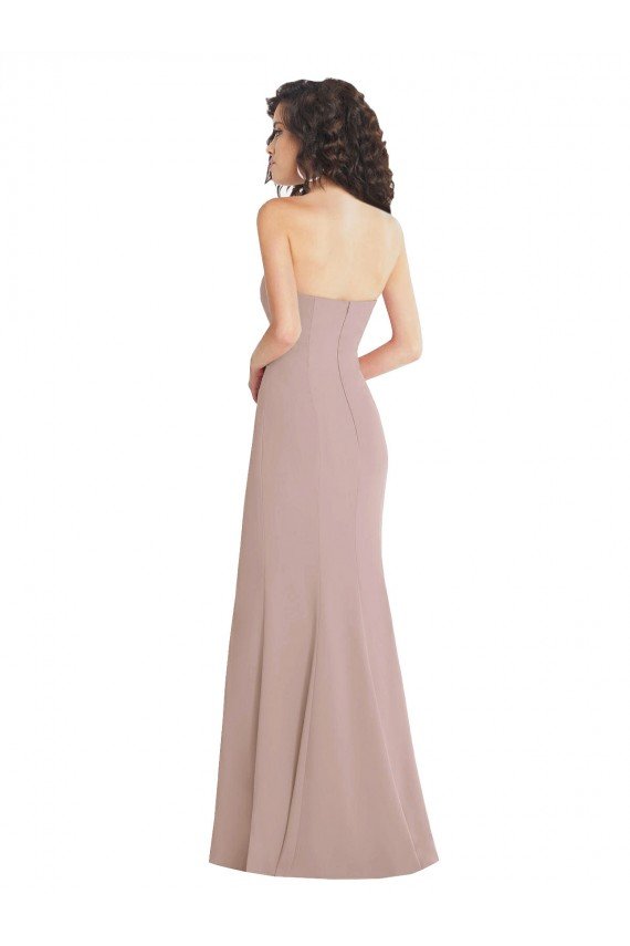 Affordable Strapless Princess Line Formal Crepe Mermaid Bridesmaid Dress / Prom Dress UK