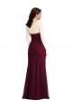 Affordable Strapless Crepe Maxi Bridesmaid Dress / Prom Dress with Front Slit UK