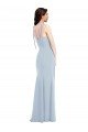 Affordable Bustier Style Crepe Bridesmaid Dress / Prom Dress with Bow Straps UK