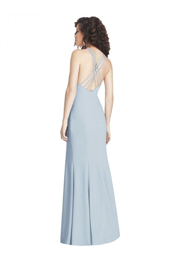 Affordable Criss Cross Open Back Trumpet Bridesmaid Dress / Prom Dress UK