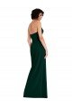 Affordable Scooped Strapless Neckline Formal Crepe Bridesmaid Dress / Prom Dress with Side Slit UK