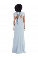 Affordable Cap Sleeve Cutout Tie Back Trumpet Bridesmaid Dress UK