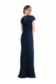 Affordable Soft Bow Blouson Bodice Trumpet Formal Crepe Bridesmaid Dress / Prom Dress UK