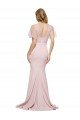 Affordable Crepe Long Sweetheart Neckline Formal Bridesmaid Dress / Prom Dress with Tulle Overlay Shoulders UK