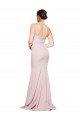 Affordable Straight Neck Long Strapless Formal Crepe Bridesmaid Dress / Prom Dress with Soft Tulle Overlay and Small Train UK