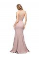 Affordable Long Sweetheart Formal Crepe Bridesmaid Dress / Prom Dress with High Neck Illusion Tulle Details UK