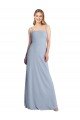 Affordable Straight Neckline Crepe Slip Bridesmaid Dress / Prom Dress with Strappy Back UK