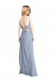 Affordable Straight Neckline Crepe Slip Bridesmaid Dress / Prom Dress with Strappy Back UK