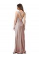 Affordable One Shoulder Black-Tie Floor Length Long Formal Stretch Satin Bridesmaid Dress / Prom Dress UK