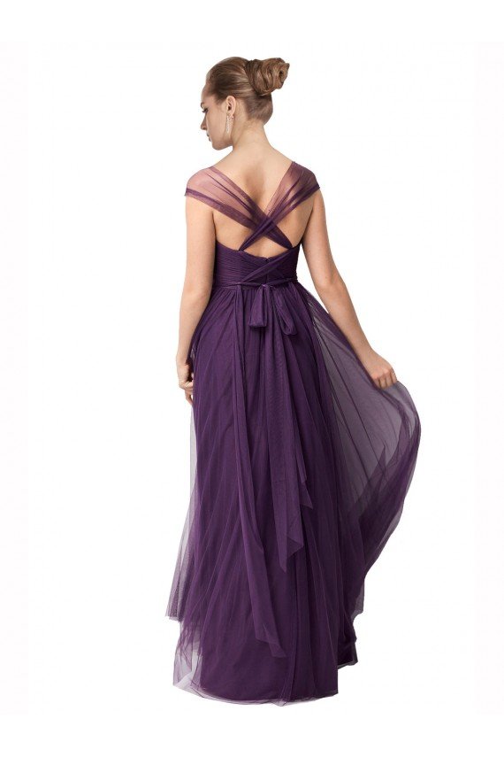 Affordable Full Length Long Tulle Bridesmaid Dress with Sweetheart Neckline UK