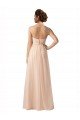 Affordable Illusion Sleeves Tulle Bridesmaid Dress with Shirred Bodice and Sweetheart Neckline UK