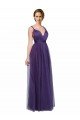 Affordable Twisted Straps Sweeheart Long Tulle Bridesmaid Dress Open Back UK