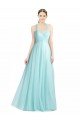 Affordable Ruched Sweetheart Neckline A-Line Tulle Bridesmaid Dress with Tie Open Back UK