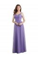 Affordable Sweetheart Deep V-Back Tulle Bridesmaid Dress with Draped Bodice UK